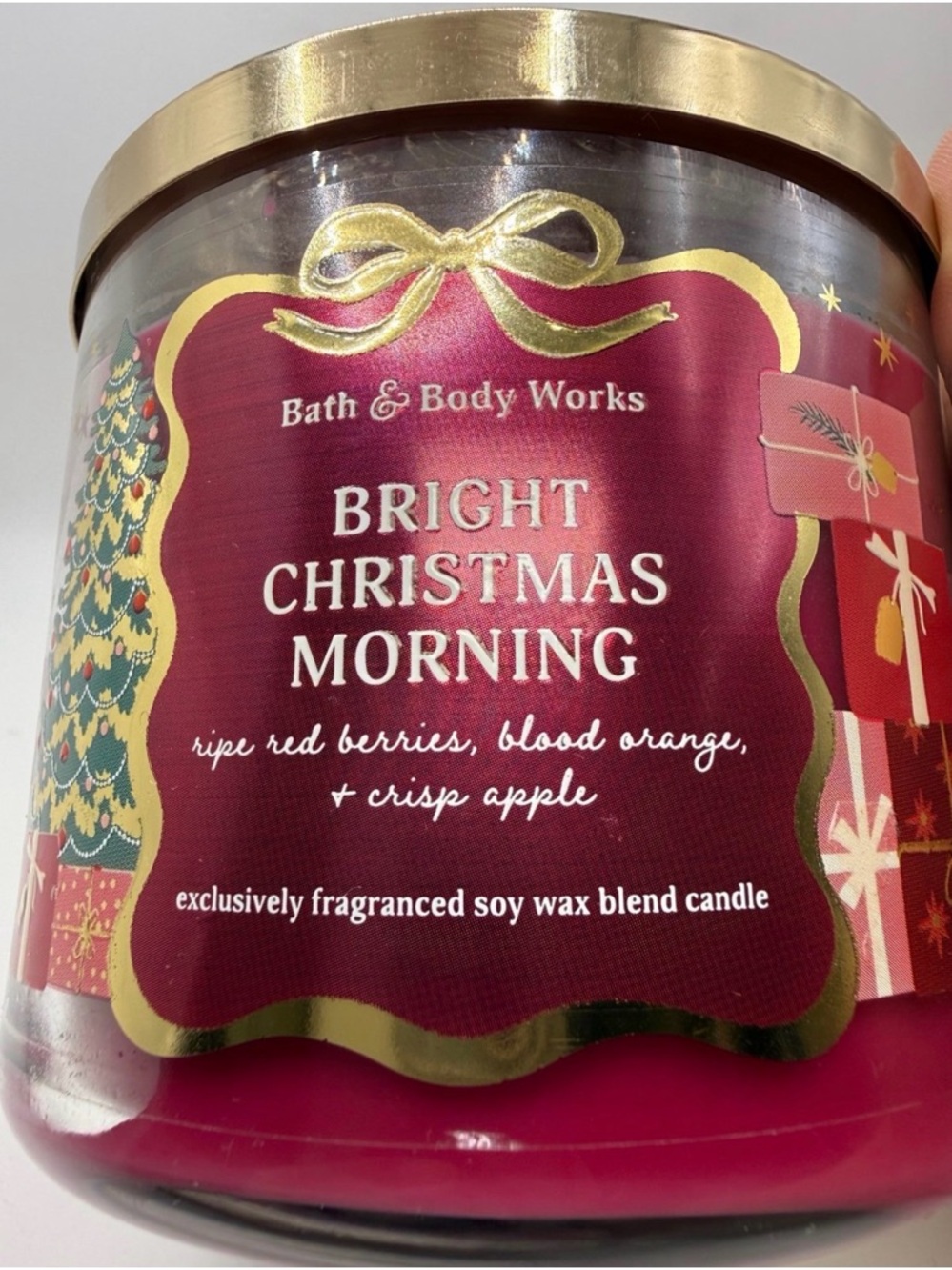 🎉TAKE $10 OFF! Bath & Body Works Bright Christmas Morning 3 Wick Candle 14.5oz